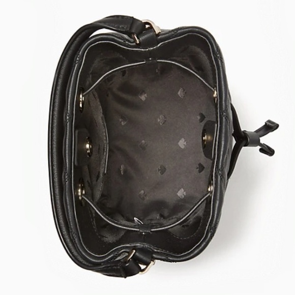 ♠️Kate Spade Natalia Small Quilted Bucket Bag BLK - Picture 6 of 11